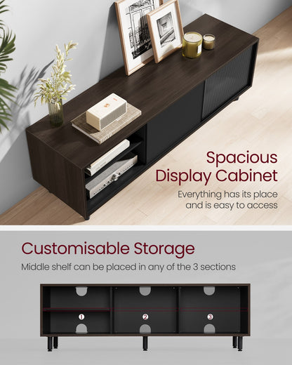 TV Stand for up to 60 Inch TV Ash Brown and Ink Black - image 5