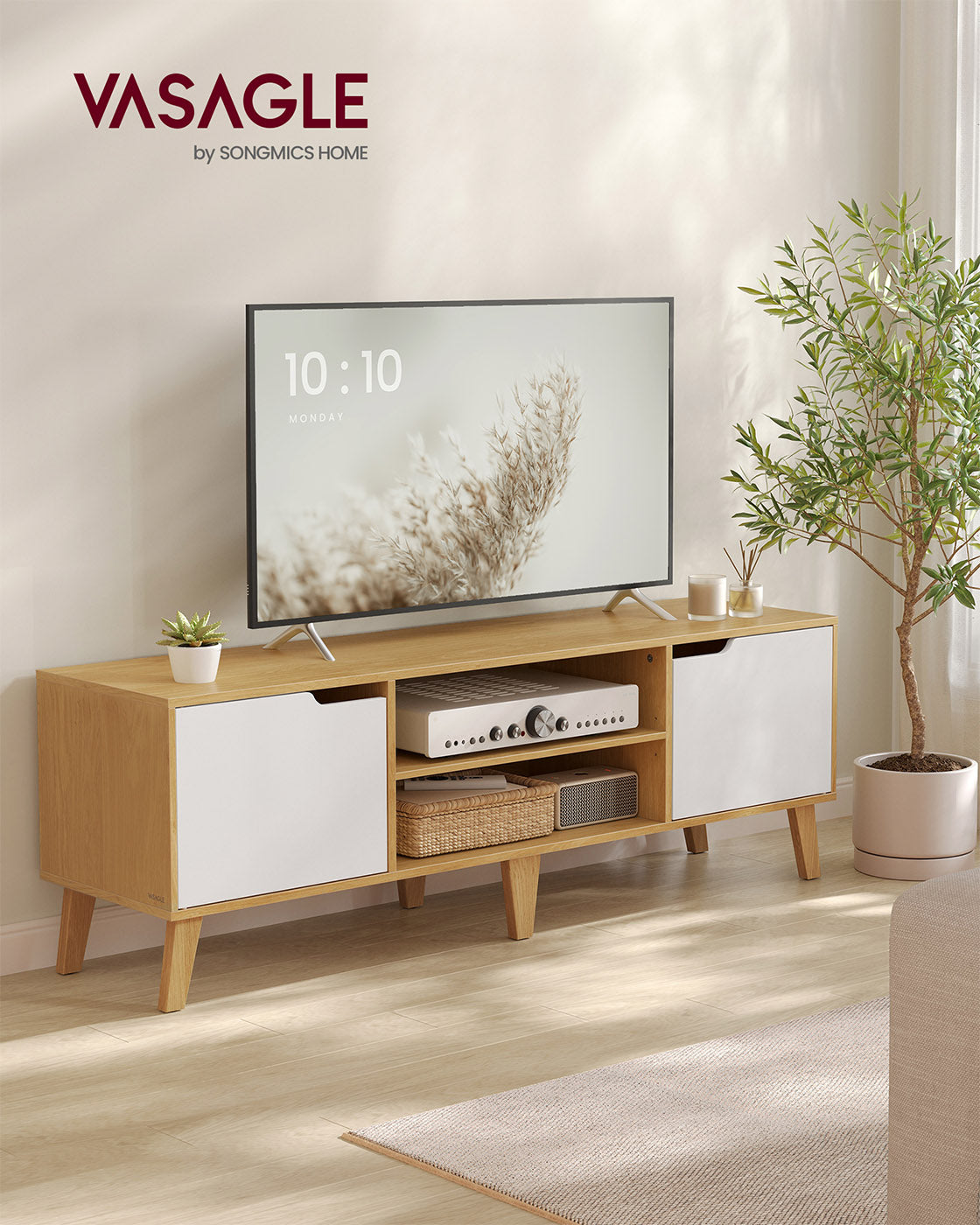 TV stand unit with adjustable shelf - image 2