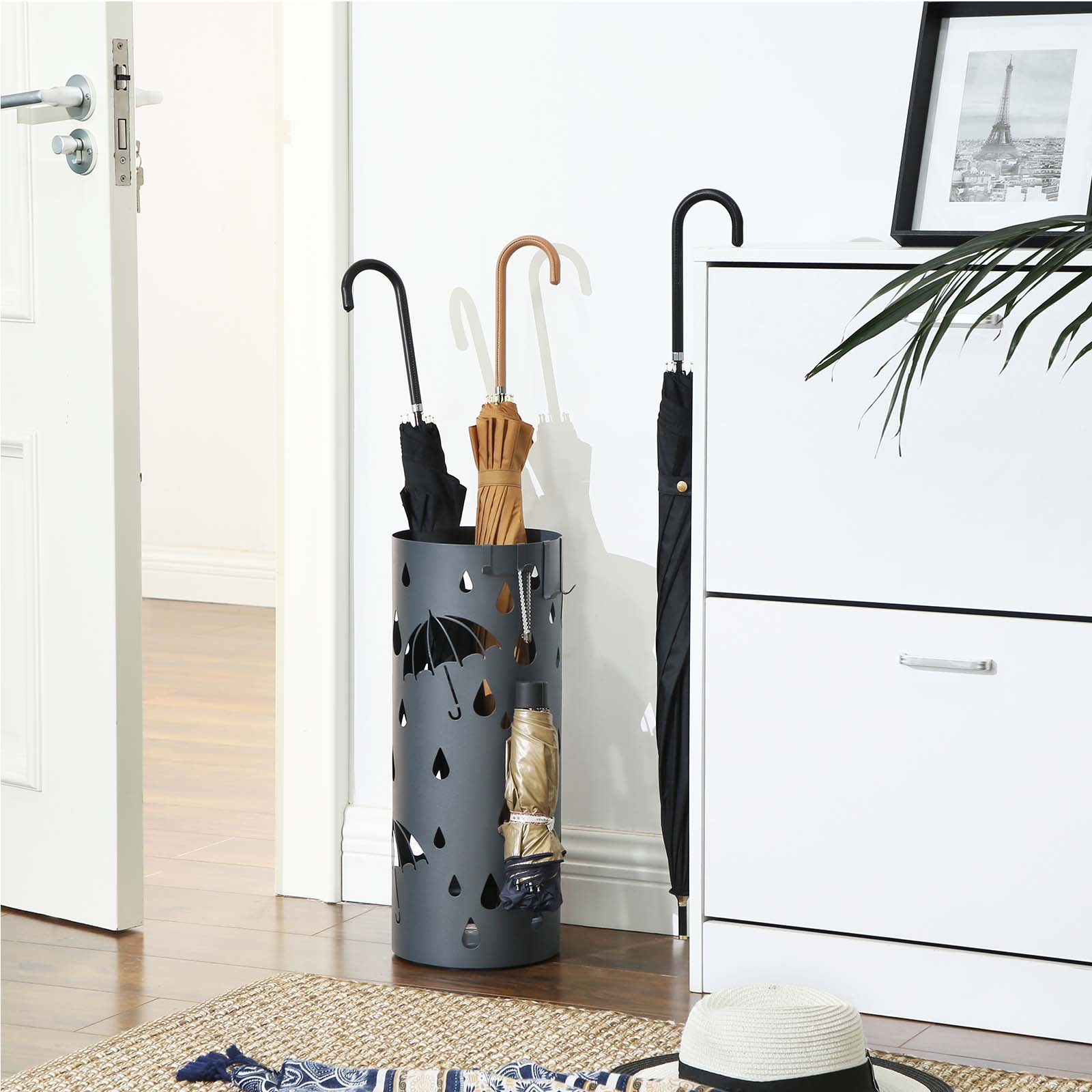 Matte Gray Umbrella Stand - image 3