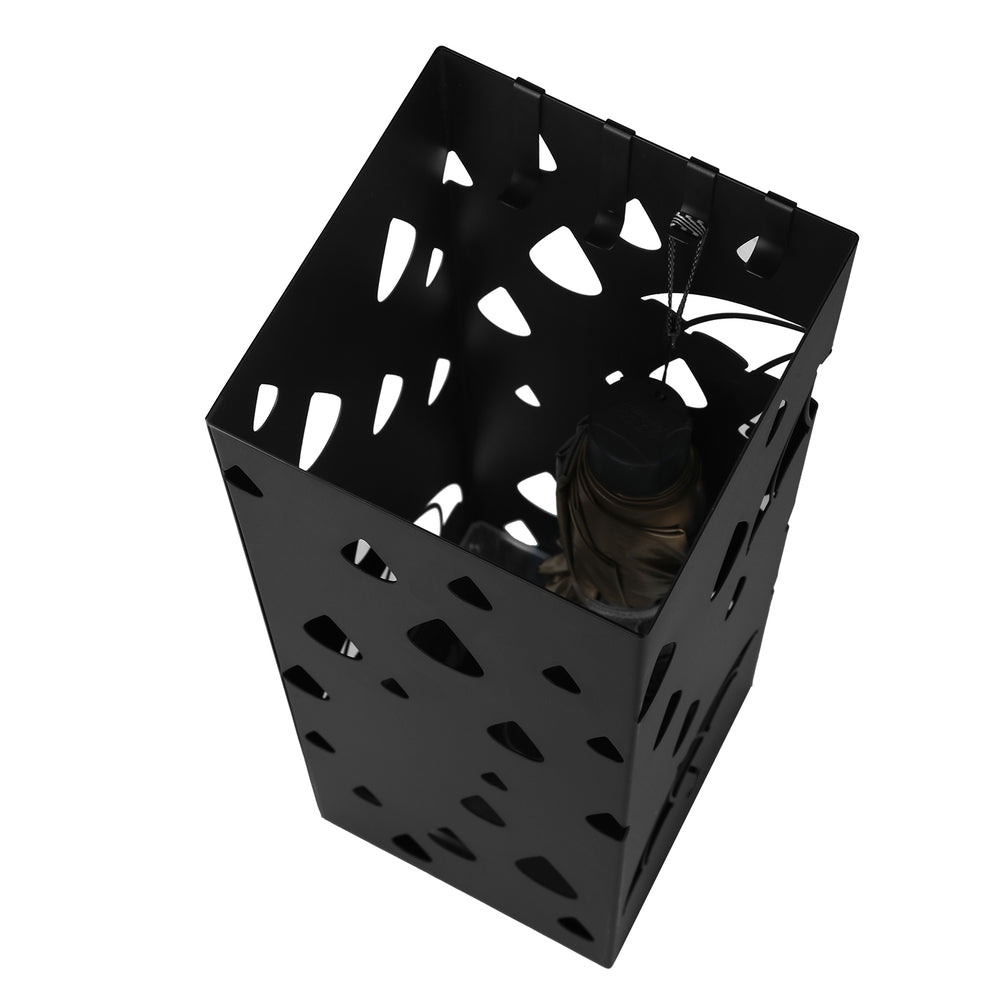 Metal Umbrella Stand Square Umbrella Holder 15.5 x 15.5 x 49 cm Black - image 6