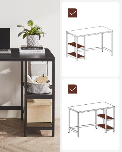 Industrial 47 Inches Computer Desk with Shelves - image 21