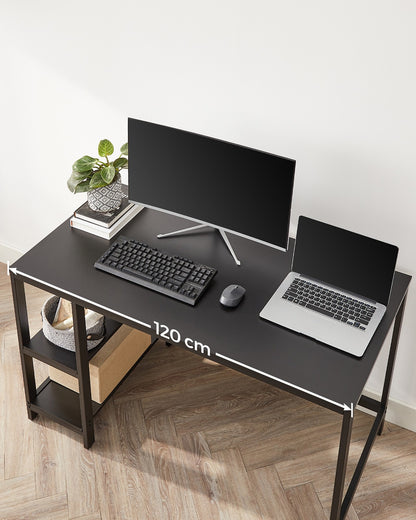 Industrial 47 Inches Computer Desk with Shelves - image 26
