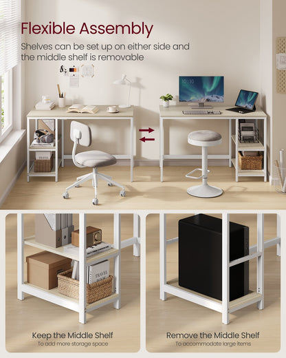 Industrial 47 Inches Computer Desk with Shelves - image 37
