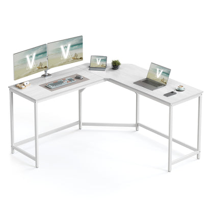 149 x 149 x 76 cm L-Shaped Gaming Desk Maple White - image 1