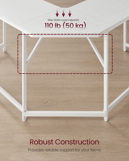 149 x 149 x 76 cm L-Shaped Gaming Desk Maple White - image 4