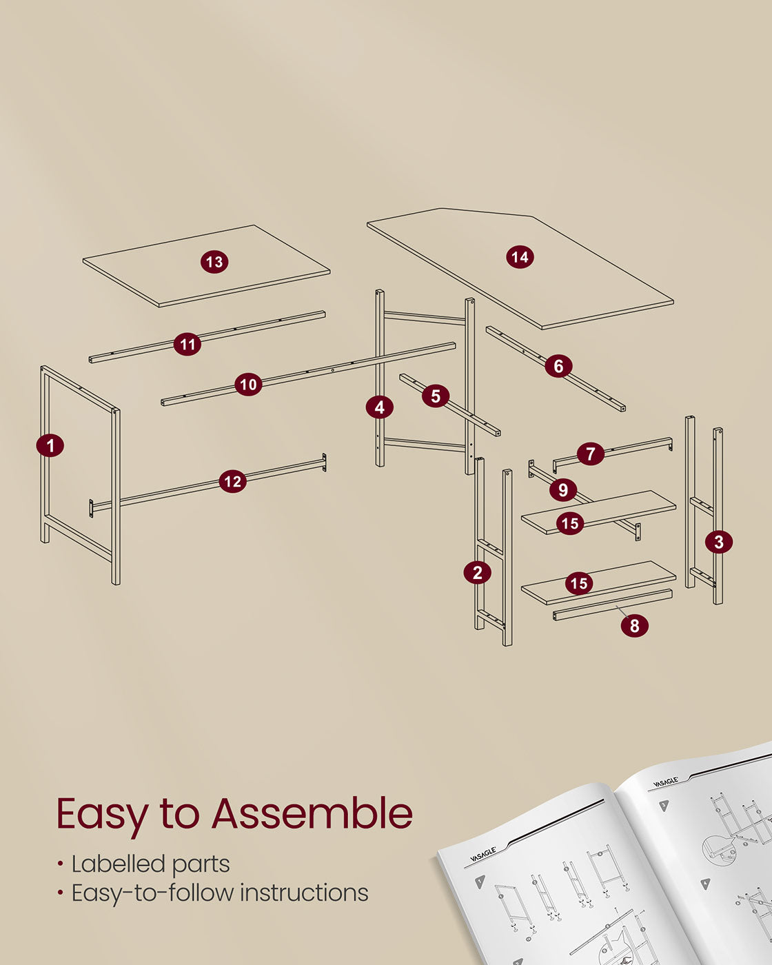 L-Shaped Computer Desk - image 45