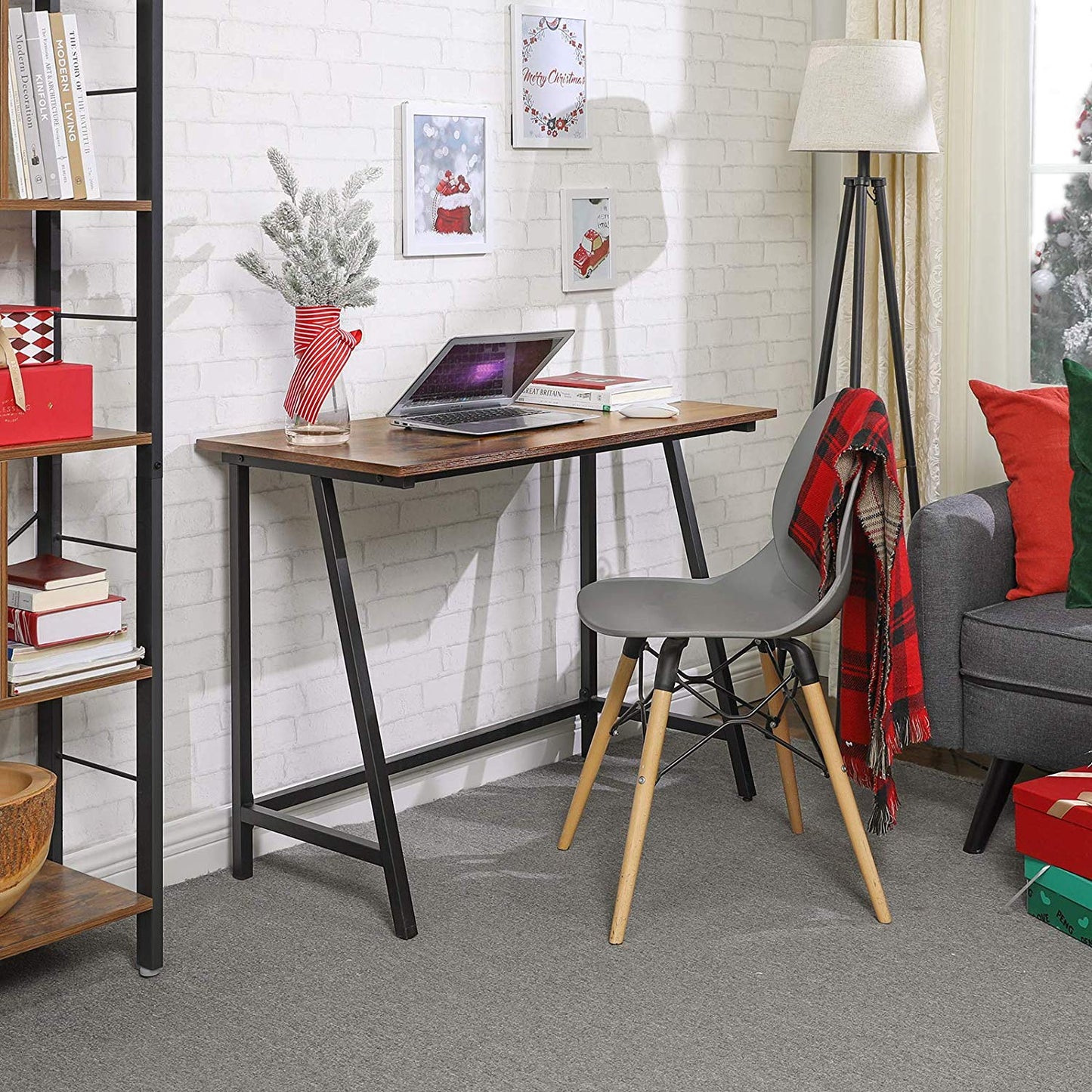 Rustic Brown Computer Desk - image 4