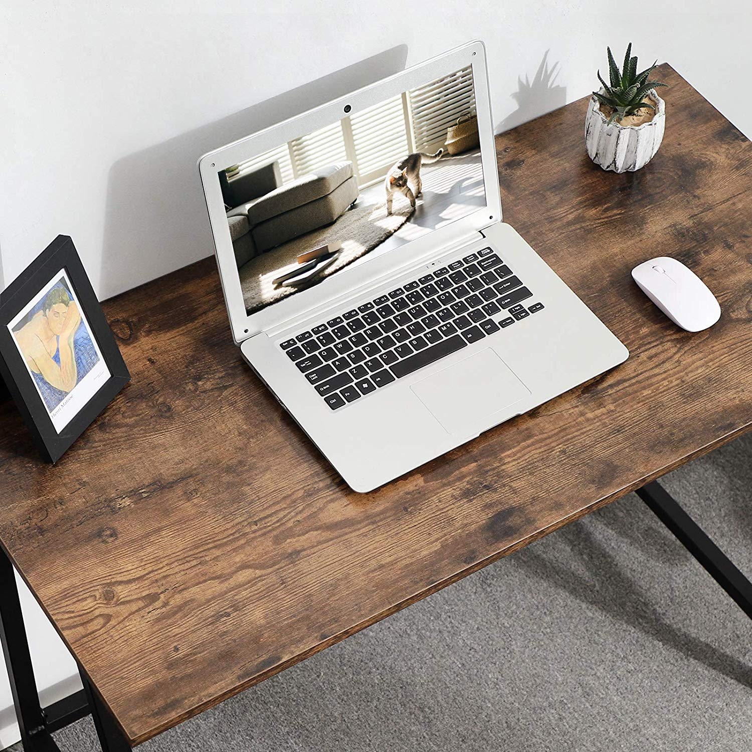 Rustic Brown Computer Desk - image 8