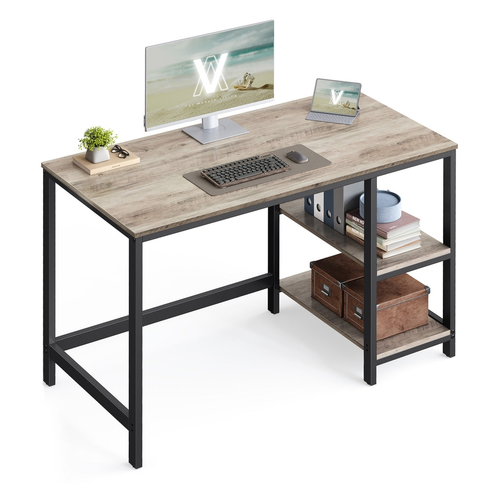 Industrial 47 Inches Computer Desk with Shelves - image 11
