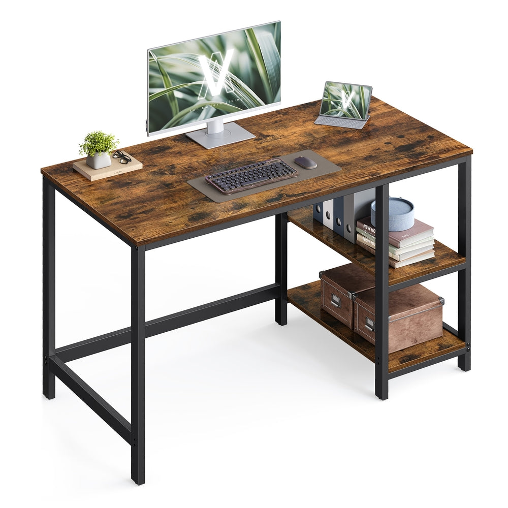 Industrial 47 Inches Computer Desk with Shelves - image 2