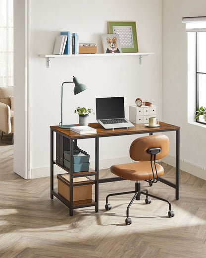 Industrial 47 Inches Computer Desk with Shelves - image 4