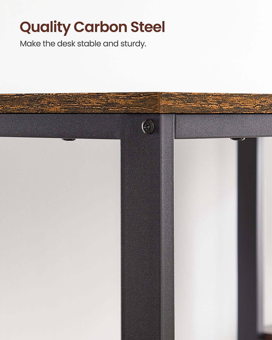 Industrial 47 Inches Computer Desk with Shelves - image 8