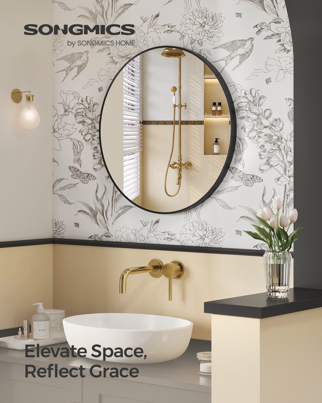 76 cm Round Wall Mirror - image 2