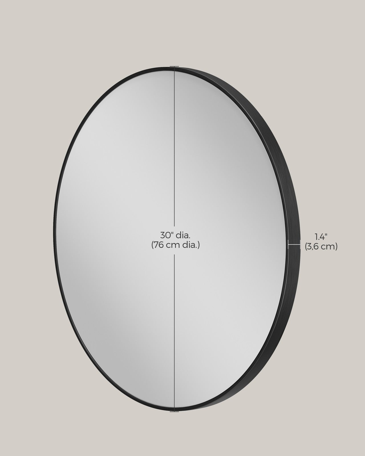 76 cm Round Wall Mirror - image 4