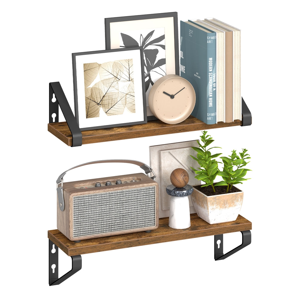 Set of 2 Wall Shelves 2 Mounting Ways - image 1
