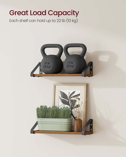 Set of 2 Wall Shelves 2 Mounting Ways - image 5