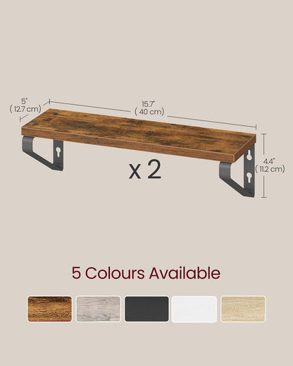 Set of 2 Wall Shelves 2 Mounting Ways - image 7