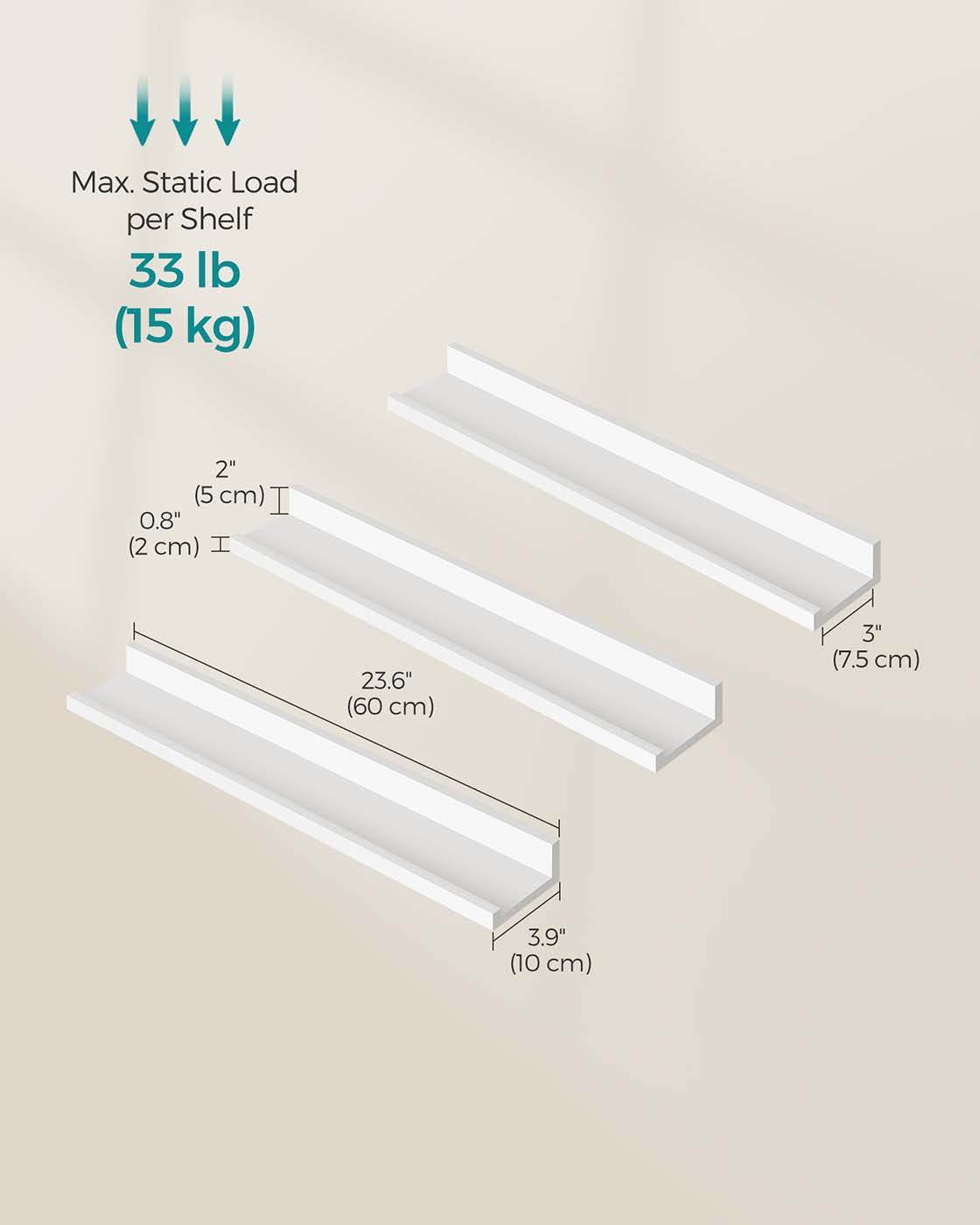 Set of 3 Floating Shelves - image 5
