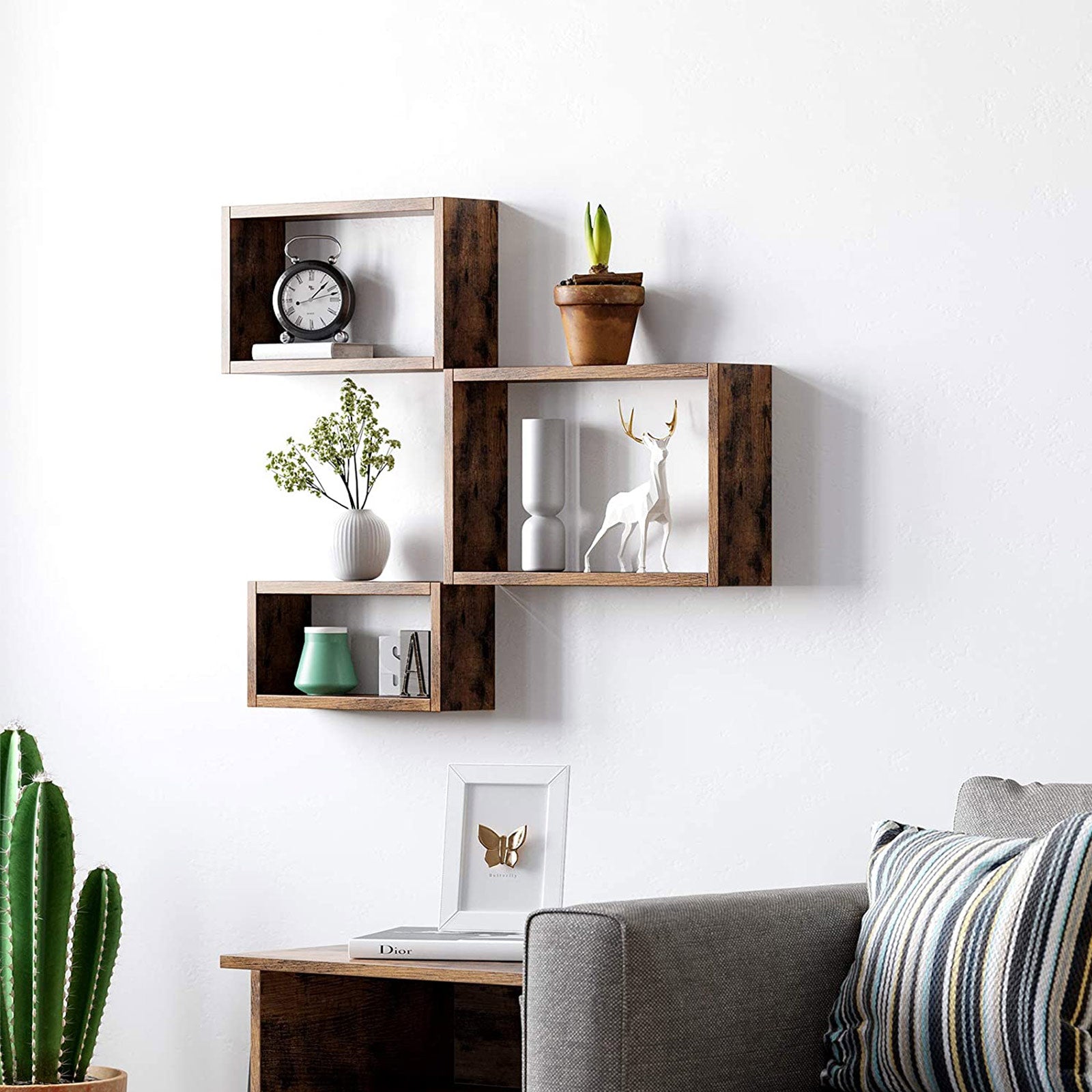 Wall Shelves Rustic Brown - image 2