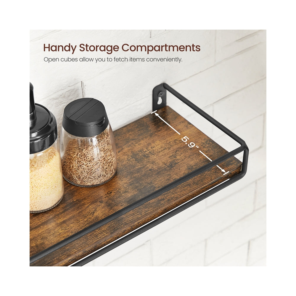Spice Rack Set of 2 Vintage Brown and Black - image 3
