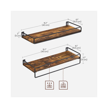 Spice Rack Set of 2 Vintage Brown and Black - image 6