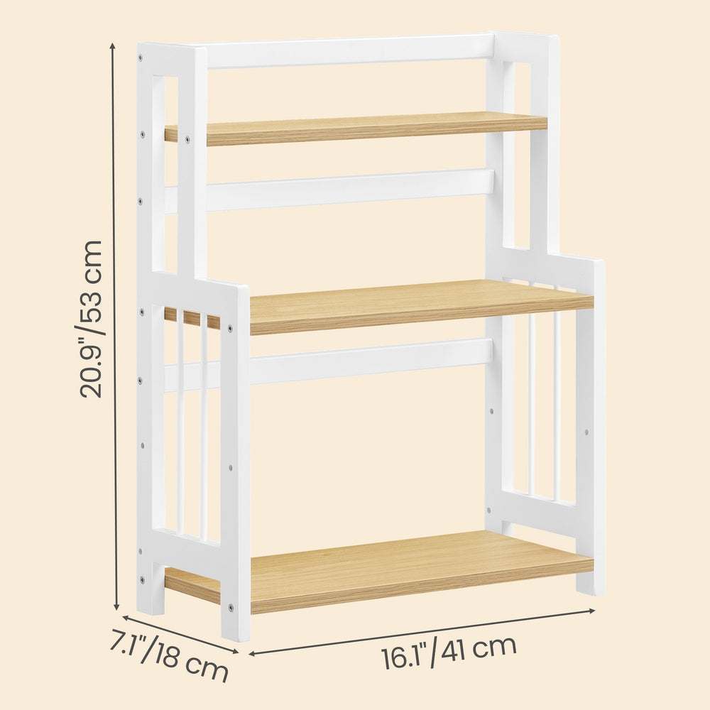 3-Tier Bamboo Countertop Shelf, Spice Organizer Rack for Kitchen - image 3