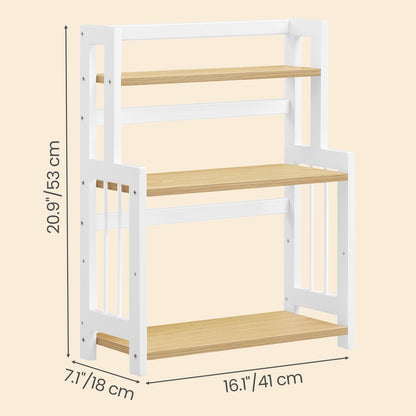 3-Tier Bamboo Countertop Shelf, Spice Organizer Rack for Kitchen - image 3