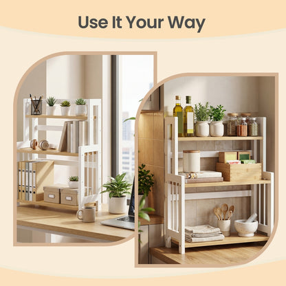 3-Tier Bamboo Countertop Shelf, Spice Organizer Rack for Kitchen - image 6