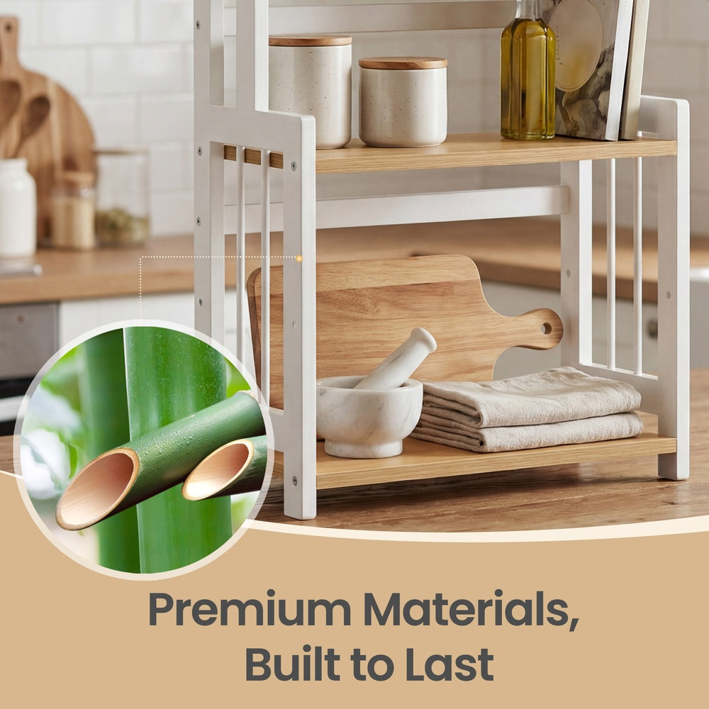 3-Tier Bamboo Countertop Shelf, Spice Organizer Rack for Kitchen - image 7
