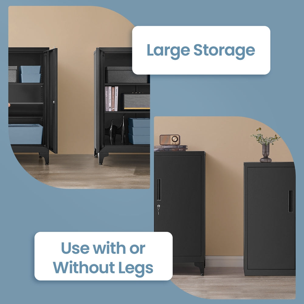 File Cabinet, Multipurpose Garage Cabinet, Office Cabinet with 2 Doors - image 8