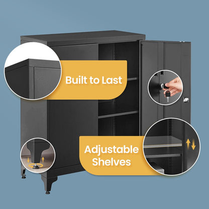 File Cabinet, Multipurpose Garage Cabinet, Office Cabinet with 2 Doors - image 9