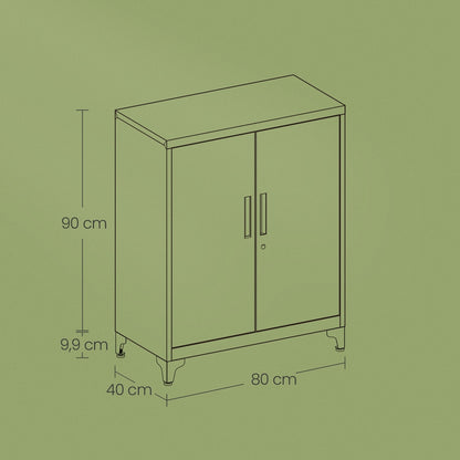 File Cabinet, Multipurpose Garage Cabinet, Office Cabinet with 2 Doors - image 4