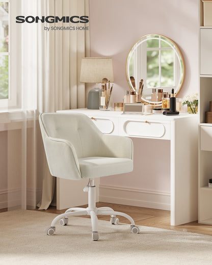 Office Chair Swivel Desk Chair 110 kg Load Sand Beige - image 2