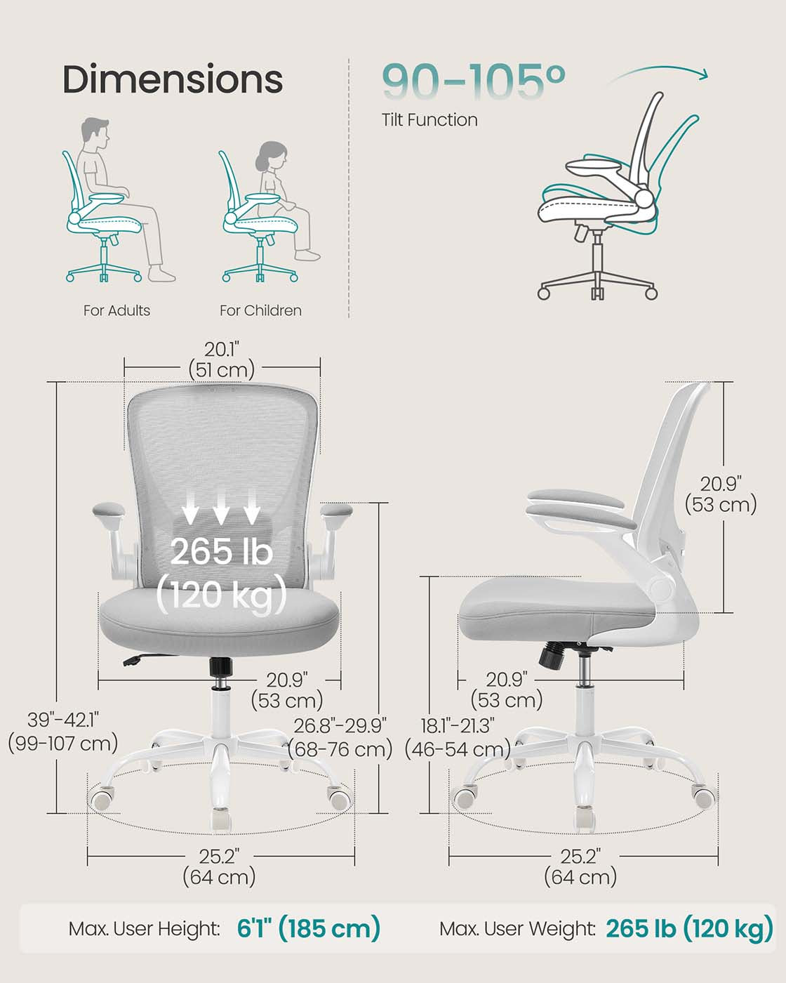 Ergonomic Office Chair with Mesh Back - image 2