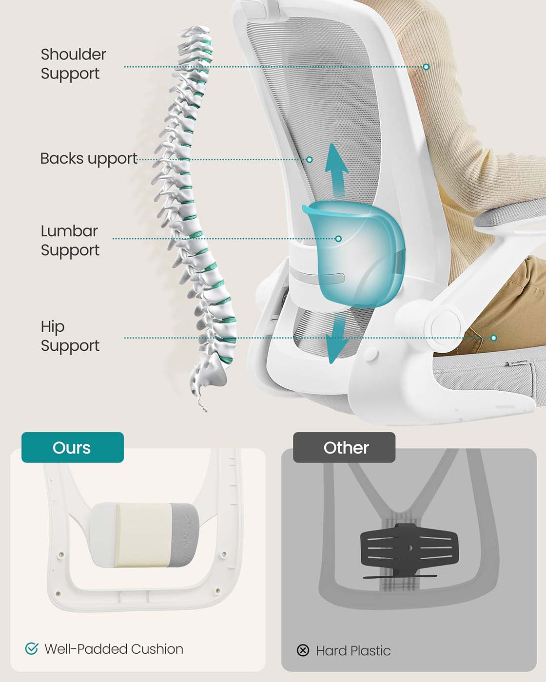 Ergonomic Office Chair with Mesh Back - image 3