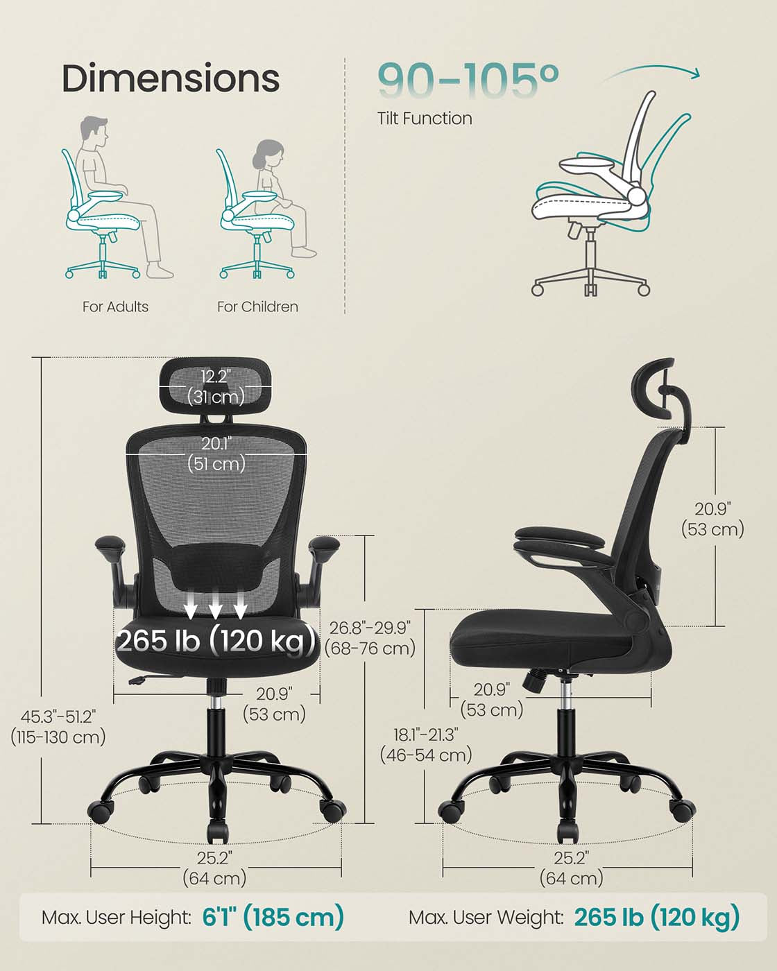 Ergonomic Office Chair with Mesh Back - image 8