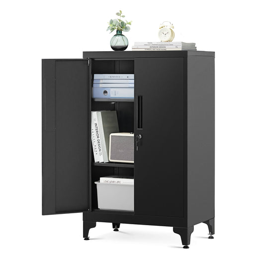 Multipurpose Steel File cabinet with Doors Ink Black - image 1