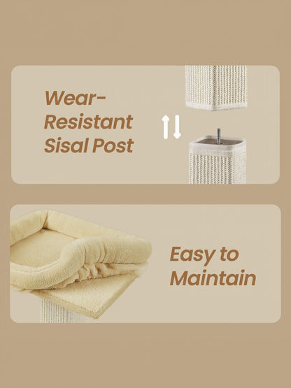 71 cm Scratching Post with Bed for Indoor Cats, Grey - image 13