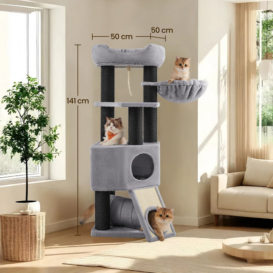 Large Cat Tree, Cat Condo with Scratching Post, Cave - image 1