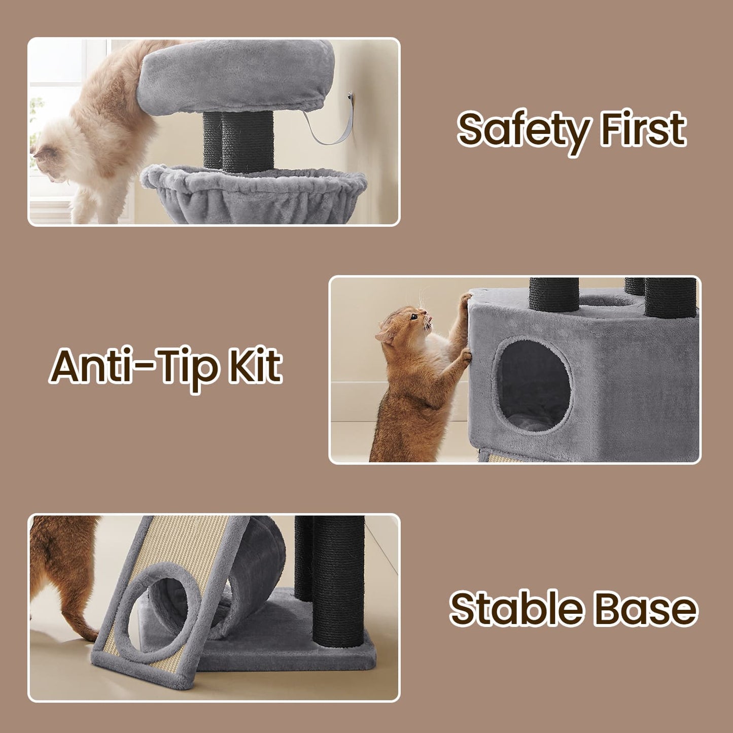 Large Cat Tree, Cat Condo with Scratching Post, Cave - image 5