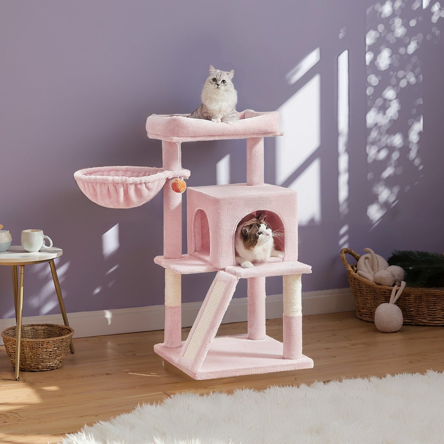 Small Cat Tree, Cat Tower with Widened Perch for Large Cats Indoor, Kittens - image 3
