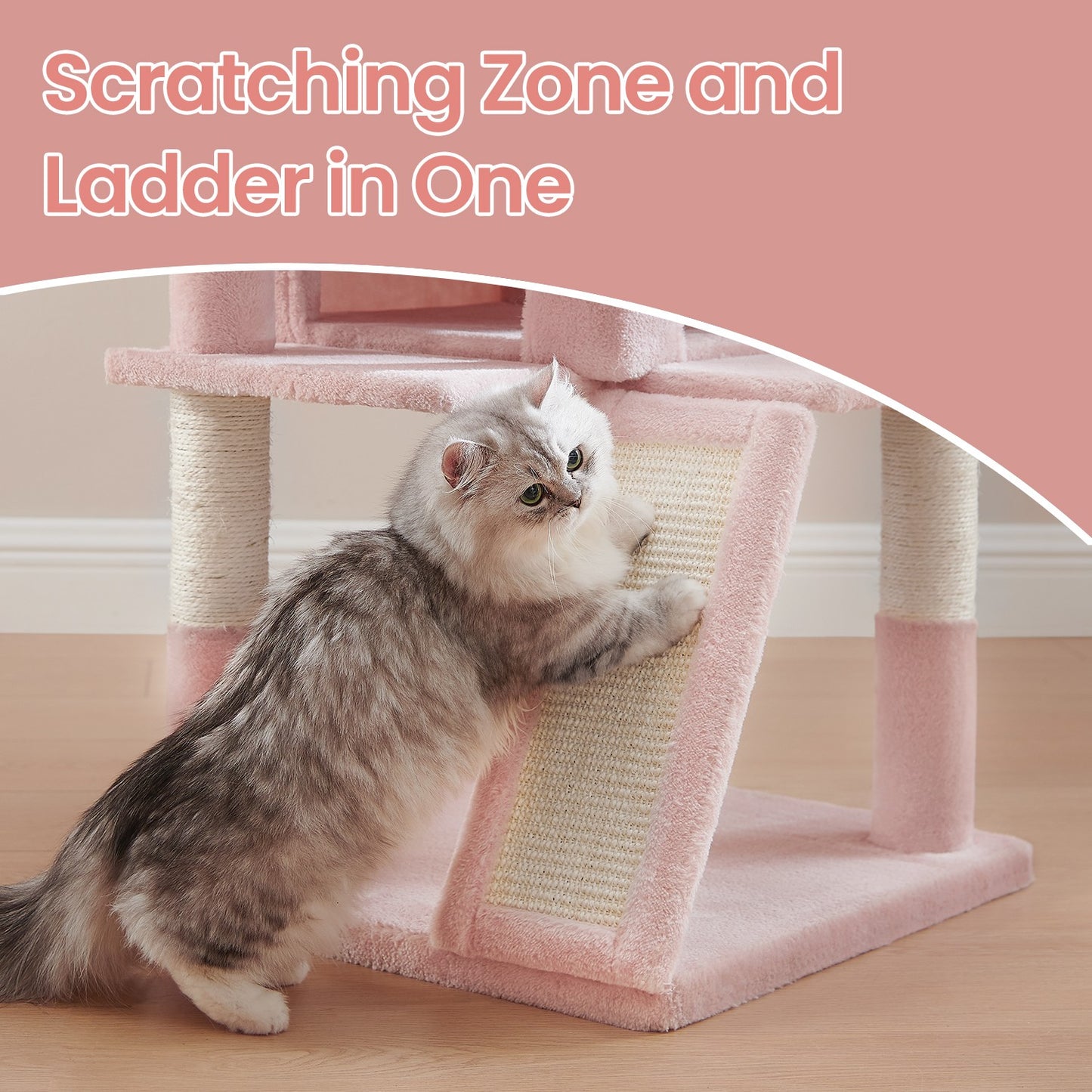 Small Cat Tree, Cat Tower with Widened Perch for Large Cats Indoor, Kittens - image 5