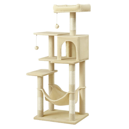 Multi-Level Cat Tree, Cat Tower Condo with 4 Scratching Posts, Hammock - image 12