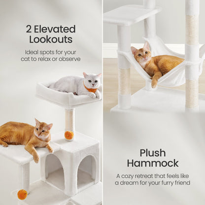 Multi-Level Cat Tree, Cat Tower Condo with 4 Scratching Posts, Hammock - image 21