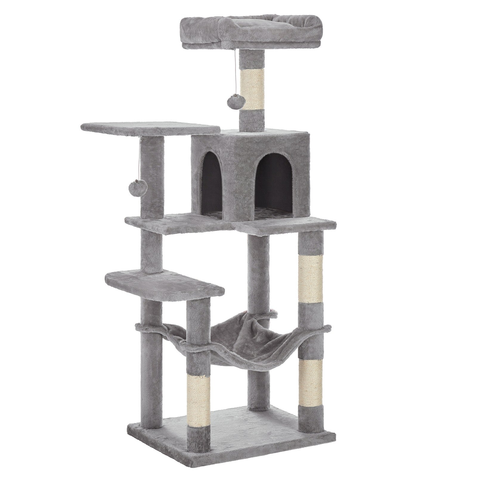 Multi-Level Cat Tree, Cat Tower Condo with 4 Scratching Posts, Hammock - image 25