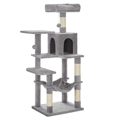 Multi-Level Cat Tree, Cat Tower Condo with 4 Scratching Posts, Hammock - image 25