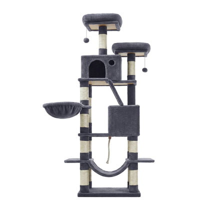 XL Cat Tree Tower for Multi-Cat Households, Dark Grey - image 81