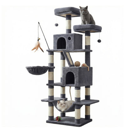 XL Cat Tree Tower for Multi-Cat Households, Dark Grey - image 83