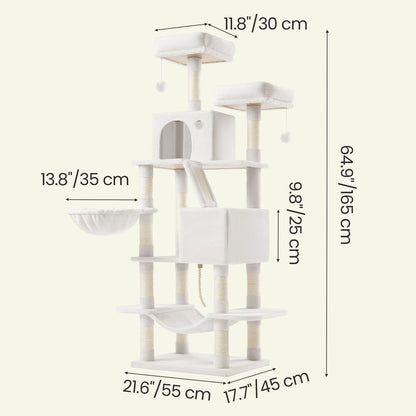 XL Cat Tree Tower for Multi-Cat Households, Dark Grey - image 69
