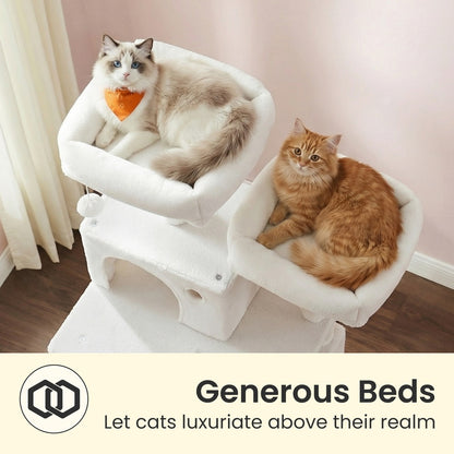 XL Cat Tree Tower for Multi-Cat Households, Dark Grey - image 71